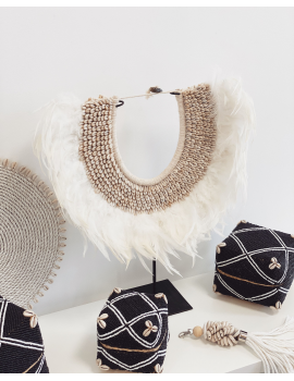 Collier Plumes & Coquillage