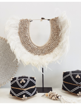 Collier Plumes & Coquillage