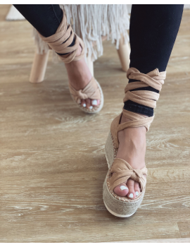 Sandales compensées - Joya Beige