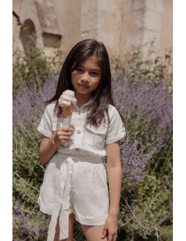 Combishort blanche - Mini Lisa