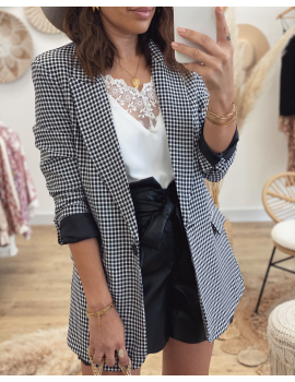 Top blanc à dentelle - Lilia