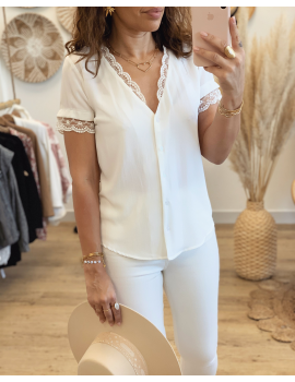 Blouse boutonée Blanche - Taylor