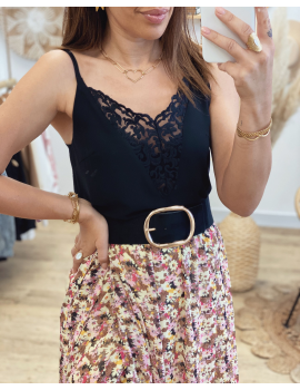 Top V dentelle Noir - Sabrina