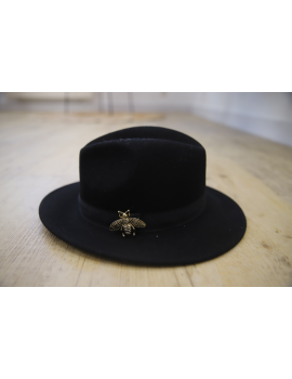Chapeau noir liseré ruban - Pops