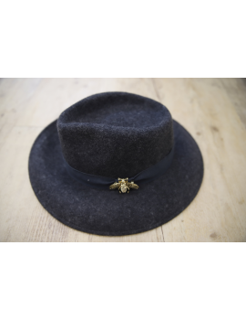 Chapeau gris liseré ruban - Pops