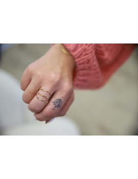 Bague acier Bulles
