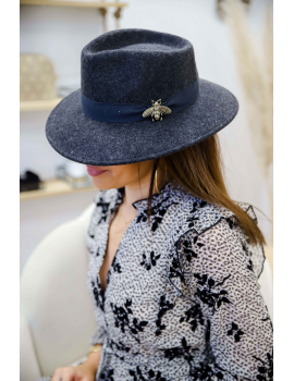 Chapeau gris liseré ruban - Pops