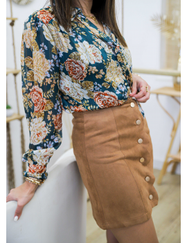 Jupe effet daim camel - Olga